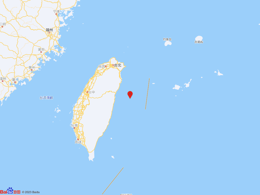 臺(tái)灣花蓮縣海域發(fā)生4.3級地震