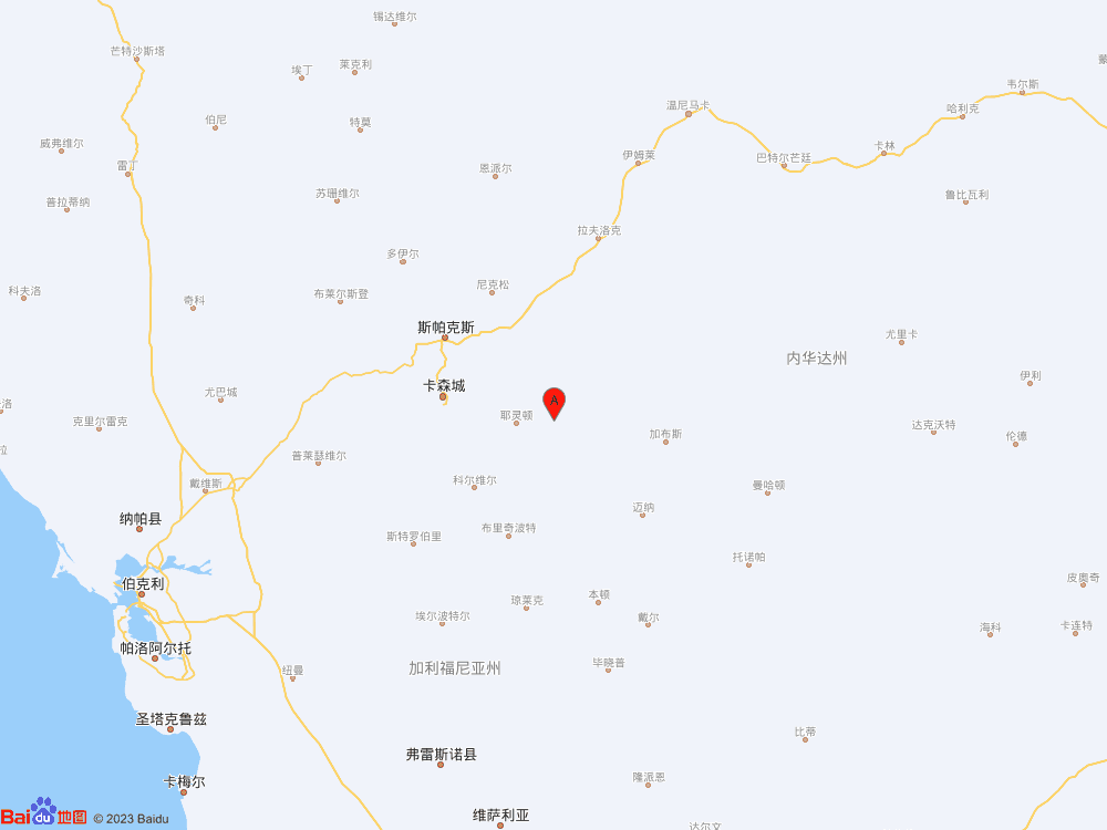 美國內(nèi)華達(dá)州發(fā)生5.7級地震
