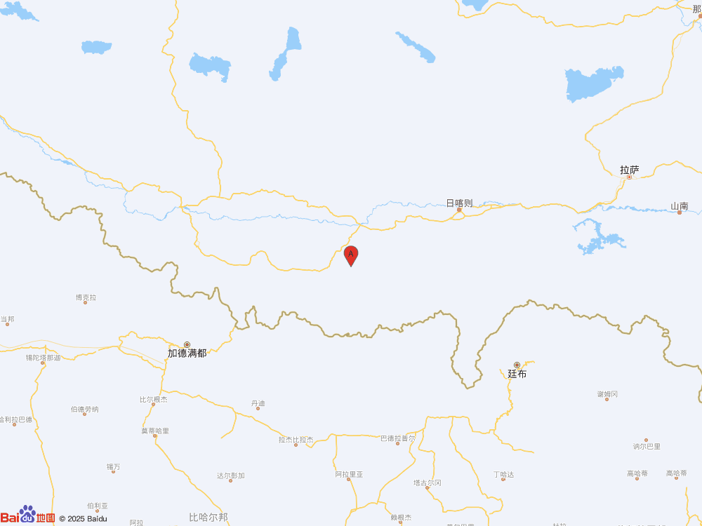 西藏日喀則市定日縣（北緯28.67度，東經(jīng)87.47度）發(fā)生3.4級(jí)地震