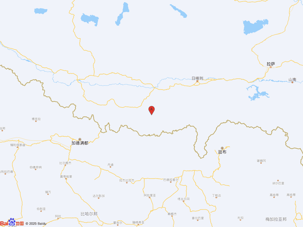西藏日喀則市定日縣（北緯28.42度，東經(jīng)87.50度）發(fā)生3.1級地震
