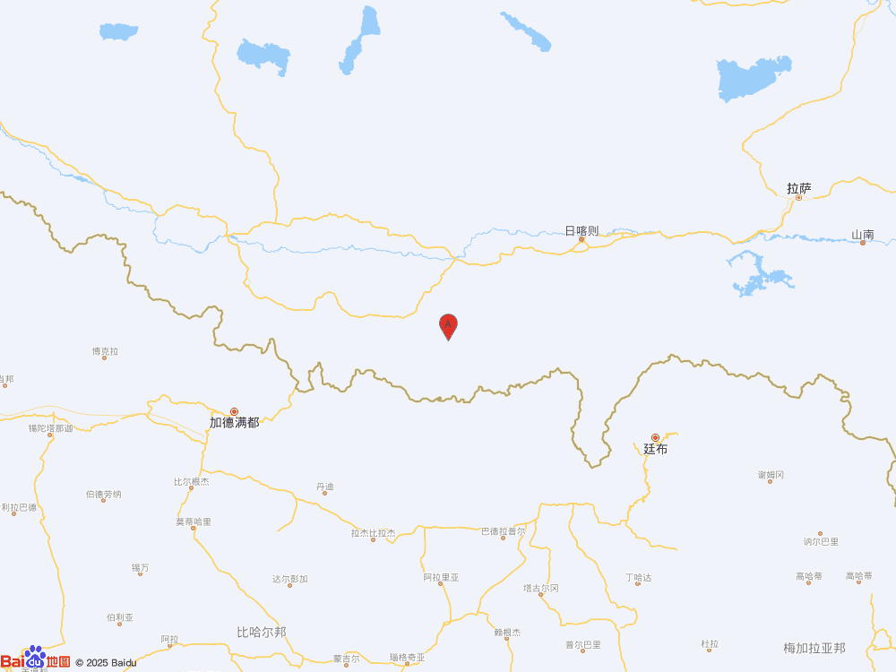 西藏日喀則市定日縣（北緯28.41度，東經(jīng)87.52度）發(fā)生3.3級地震