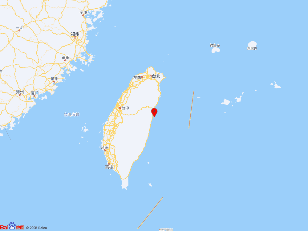 臺灣花蓮縣海域發(fā)生4.2級地震