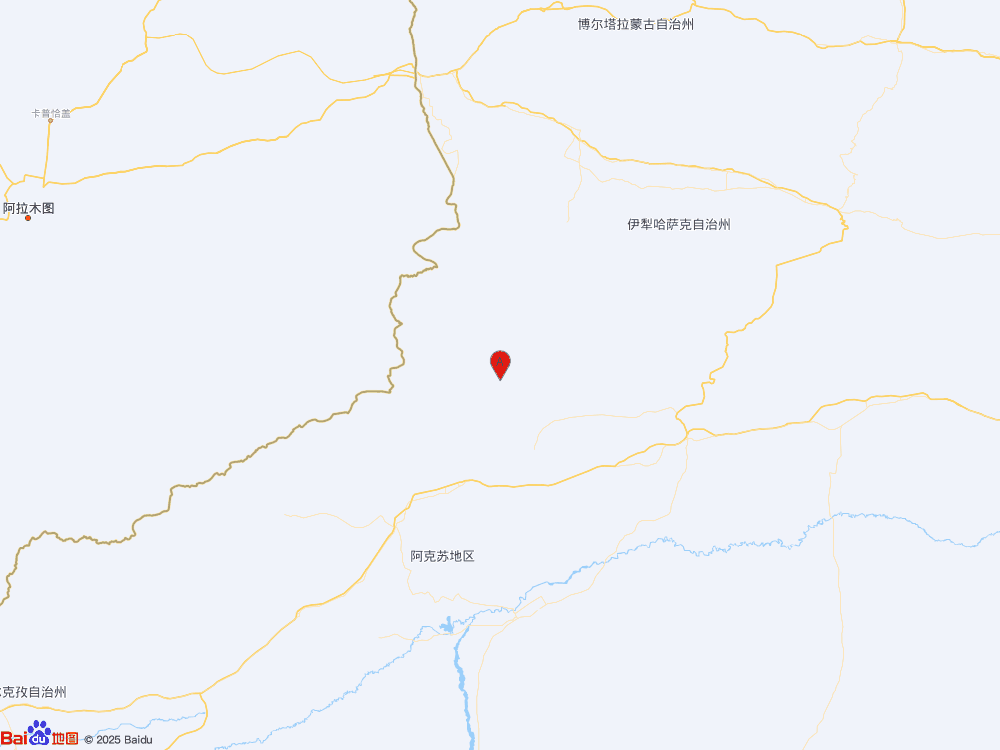 新疆阿克蘇地區(qū)拜城縣發(fā)生3.3級地震