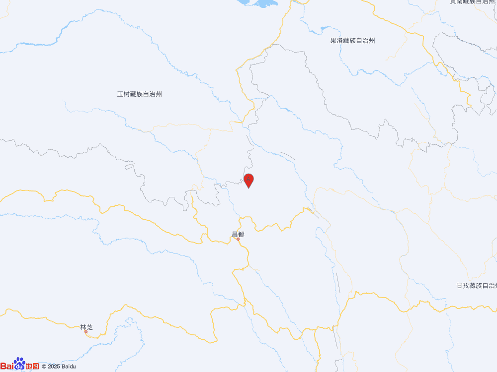 西藏昌都市卡若區(qū)（北緯32.00度，東經(jīng)97.37度）發(fā)生3.8級(jí)地震