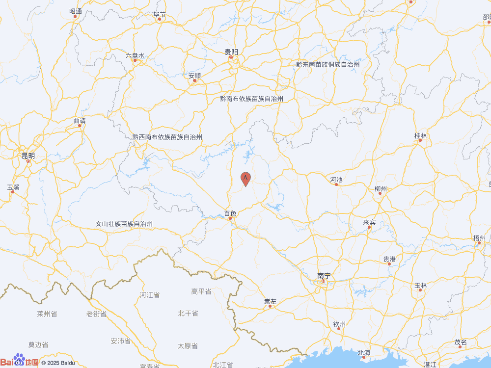 廣西河池市鳳山縣（北緯24.50度，東經(jīng)106.91度）發(fā)生4.1級地震