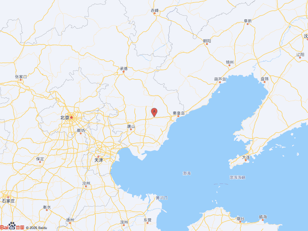 河北秦皇島市盧龍縣（北緯39.96度，東經(jīng)118.88度）發(fā)生2.5級地震